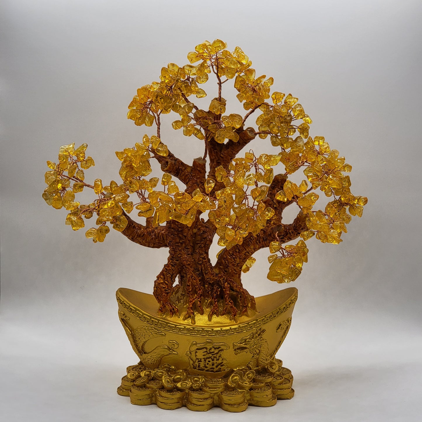 Yellow Crystal Leaves Money Tree