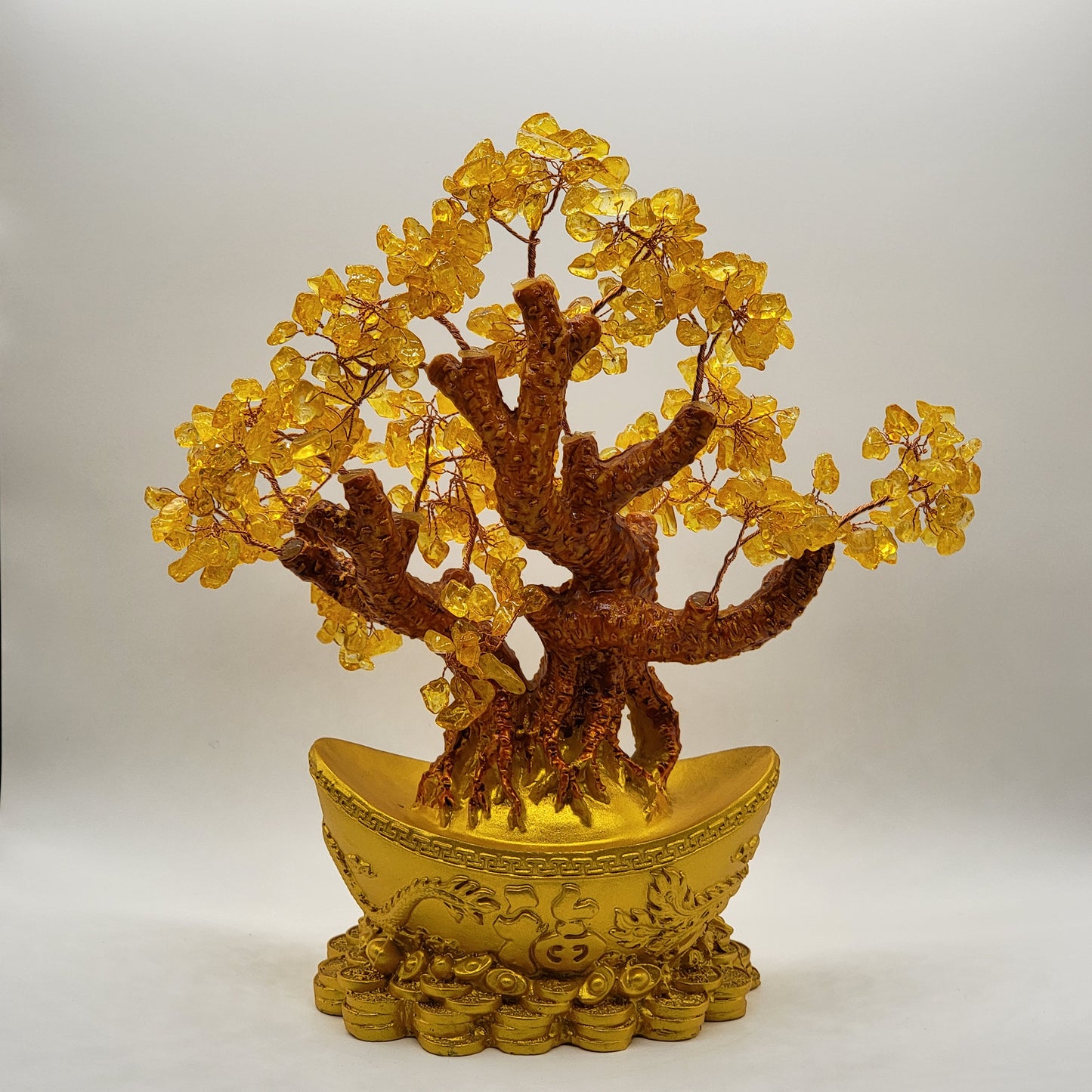 Yellow Crystal Leaves Money Tree